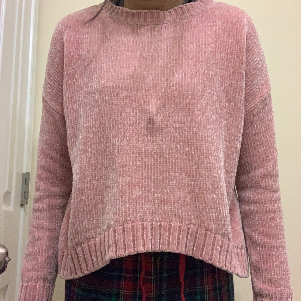 Pink Cropped Sweater